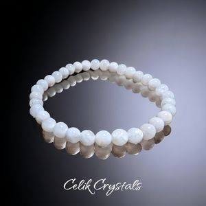 Moonstone Bracelet Rare Natural Stones 6mm Healing Bracelet Unisex